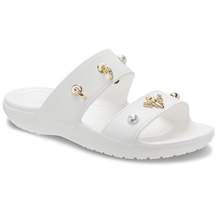 Crocs Женские сандалии-слайды с мягкой подошвой, удобные для улицы, белые 207387-103