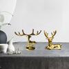 2 шт. винтажный золотой олень орнамент цинковый сплав роскошный лежащий стоячий олень фигурка статуя скульптура настольное украшение дети взрослые