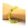 Pierres et Minéraux. Bracelet Perles Citrine + Péridot 8 mm. Fabriqué en France.