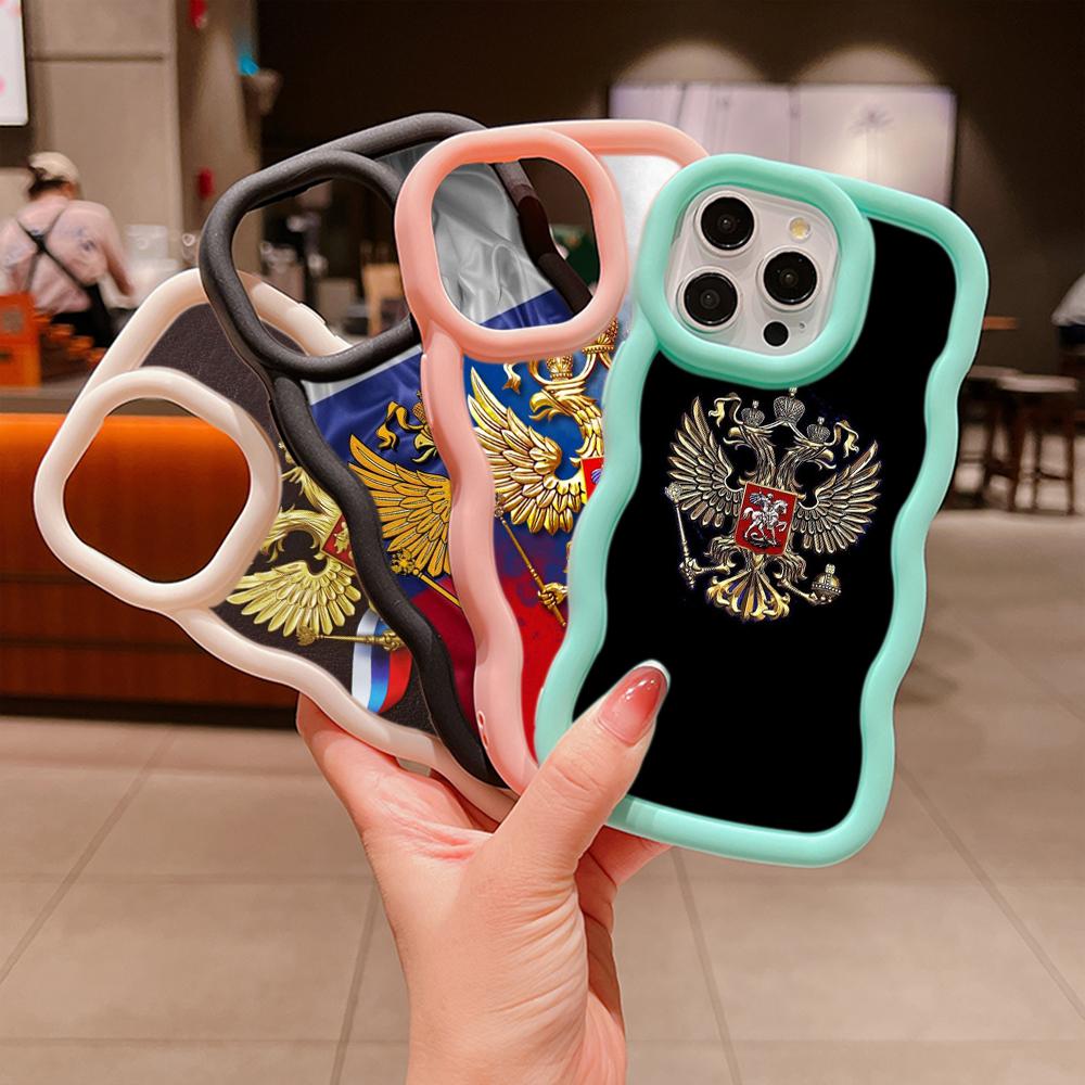 Ae96 Россия эмблема флаг дизайн искусство защитные чехлы для телефонов для iPhone 14 13 Pro Max 11 12 15 Plus Infinix Hot 40i Smart8 Tecno Big Wave задняя крышка из ТПУ