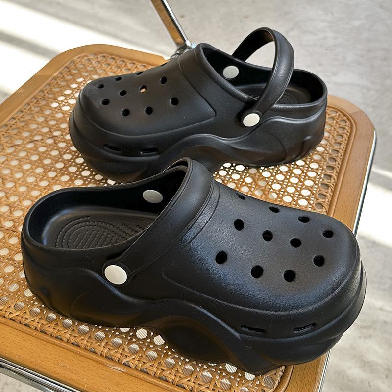 Новые туфли с облачной подошвой из ЭВА с отверстиями, платформа см, летняя обувь, модные и удобные туфли с отверстиями, женские