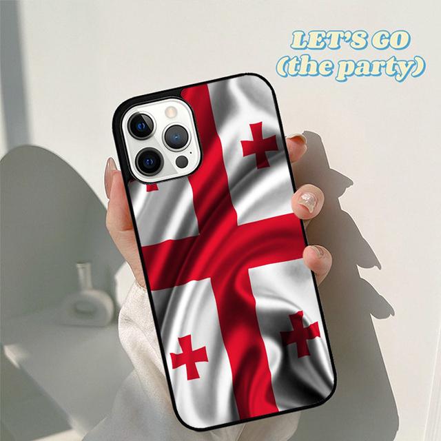 Осенний флаг Грузии в стиле гранж Чехол для телефона для iPhone 17 Air 16 16e 15 12 11 13 14 Pro Max Apple Plus Coque