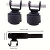 2Pcs Adjustable Weightlifting Wrist Support Straps with Hooks, Heavy Nylon Black Aluminum Alloy, Pull Up Strength Training