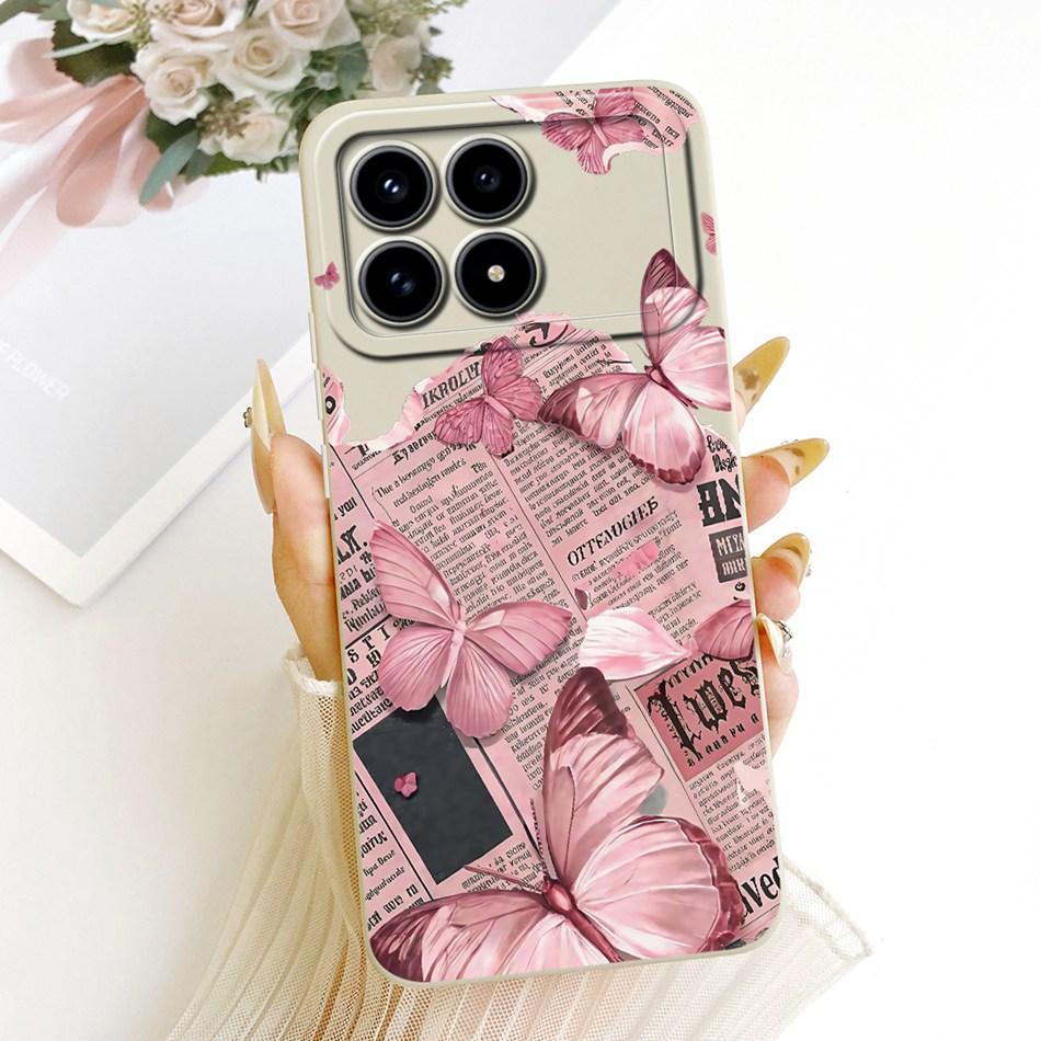 For Xiaomi Redmi K90 Cute Cat Flower Cartoon Phone Case For Redmi K 90 K90 Pro Max 5G Shockproof Soft Silicone Cases Bumpers