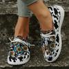 Flat Shoes Women's Printed 2024 Fashion Anti Slip Comfortable Lightweight Outdoor Canvas Shoes Trend Sports Casual Shoes Travel