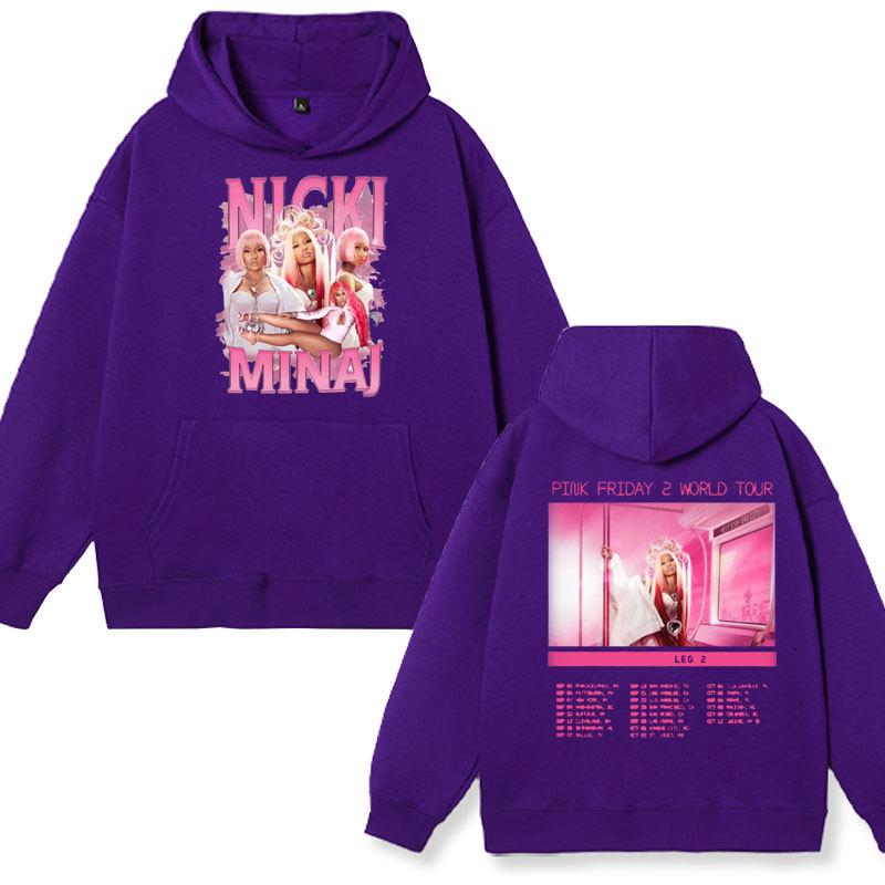 Худи для мужчин Rapper Nicki Minaj Pink Friday 2 World Tour 2024