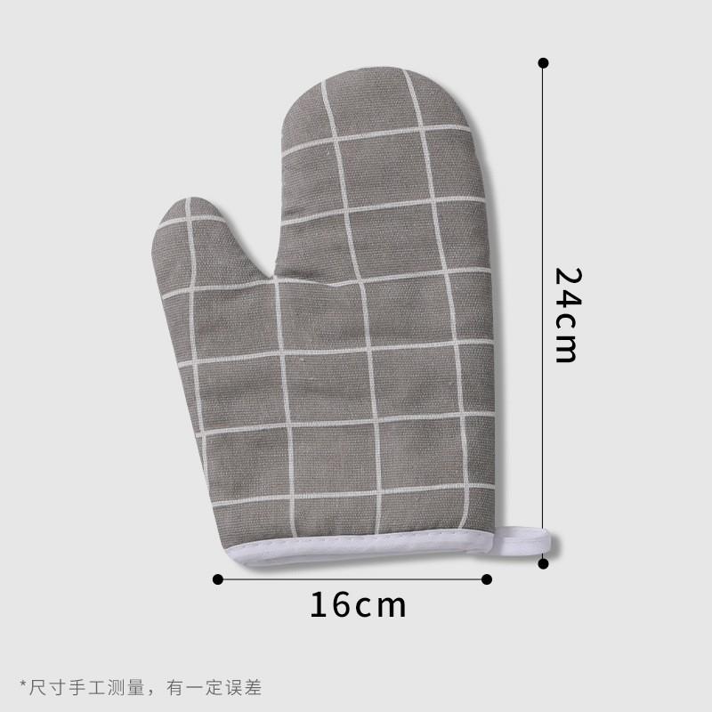 Heat Resistant Oven Mitts Kitchen Baking Grilling Microwave Handling Thick Insulated Cotton Gloves