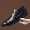 Мода 2025 Мужская обувь для бизнеса Классическая кожаная формальная обувь для мужчин Дышащая обувь с острым носком для офиса и свадьбы Мужские оксфорды