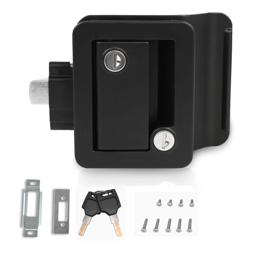 2 Keys RV Door Lock Wear-resistant Entry Door Lock Lightweight Camper Lock Replacement Kit Travel