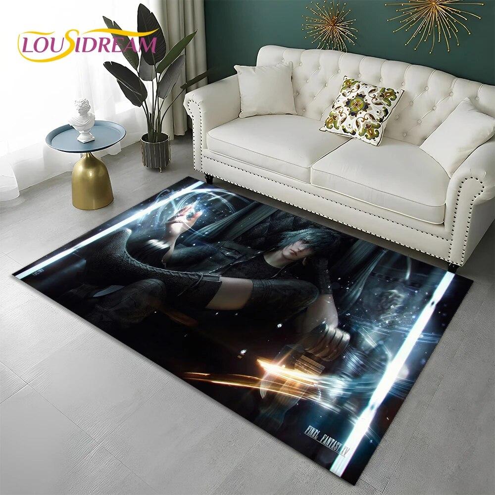 FF14 Gamer HD Final Fantasy Game 3D ковер для дома, гостиной, спальни, дивана, коврик для двери, декор, детский коврик, нескользящий напольный коврик