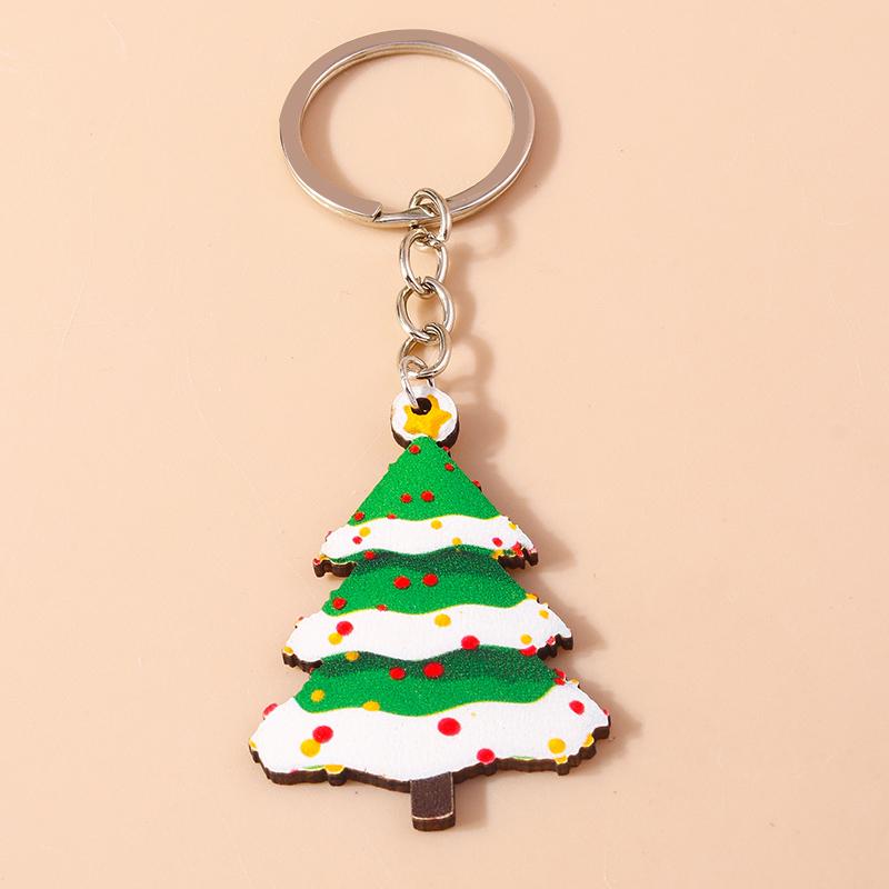 Cute Christmas Key Chain Snowman Santa Claus Key Ring Pendant for Car Key Holder Women Girls Handbag Decor DIY Jewelry Gift
