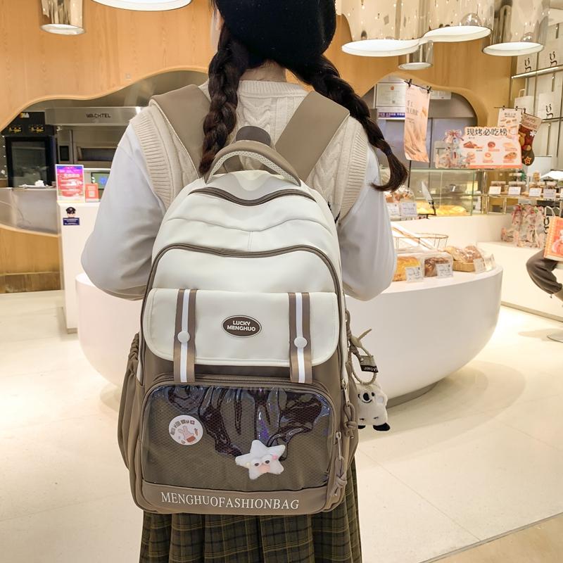 Рюкзак для студентов колледжа, школьный рюкзак для женщин, учащихся старших классов средней школы, большой вместительный дорожный рюкзак