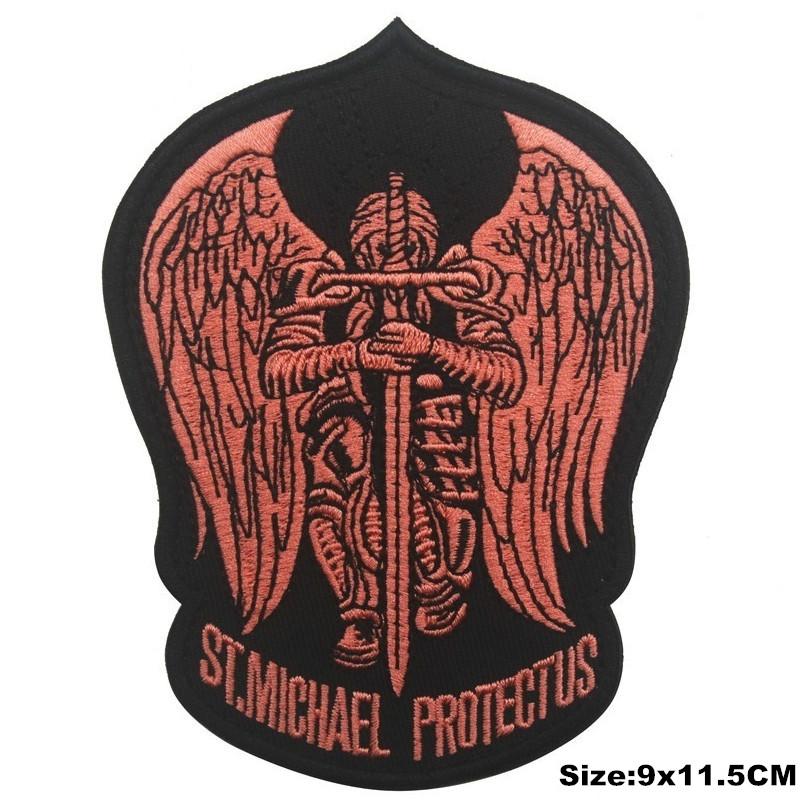 Значок SAINT MICHAEL PROTECT US, вышитые нашивки на крючках, военные тактические нашивки для одежды, нарукавные повязки для кепок, рюкзаков, знаки отличия, декоративные