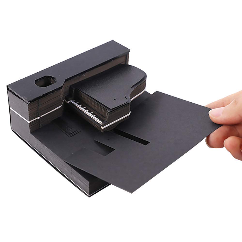 2019 New Design Piano Creative 3D Stick Notes with Red Box Gift