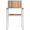 Garden Chair 8 pcs Solid Acacia Wood and Stainless Steel