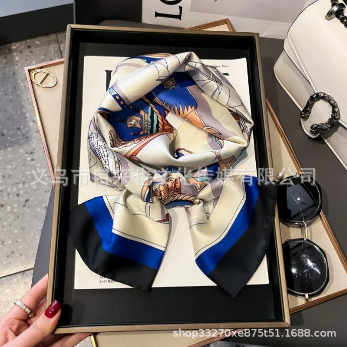 Spring and Autumn New Silk Scarf Korean Edition Fashion Matching Shirt Suit Professional Scarf Narrow Long Neck Neck Scarf