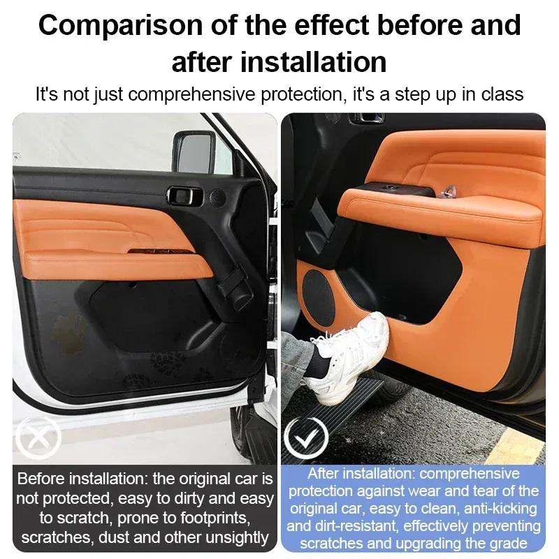 Car Door Leather Anti Kick Pad For BYD Song Plus -2025 Seal U Sealion 6 Dustproof Protector Edge Film Stickers Side Interior