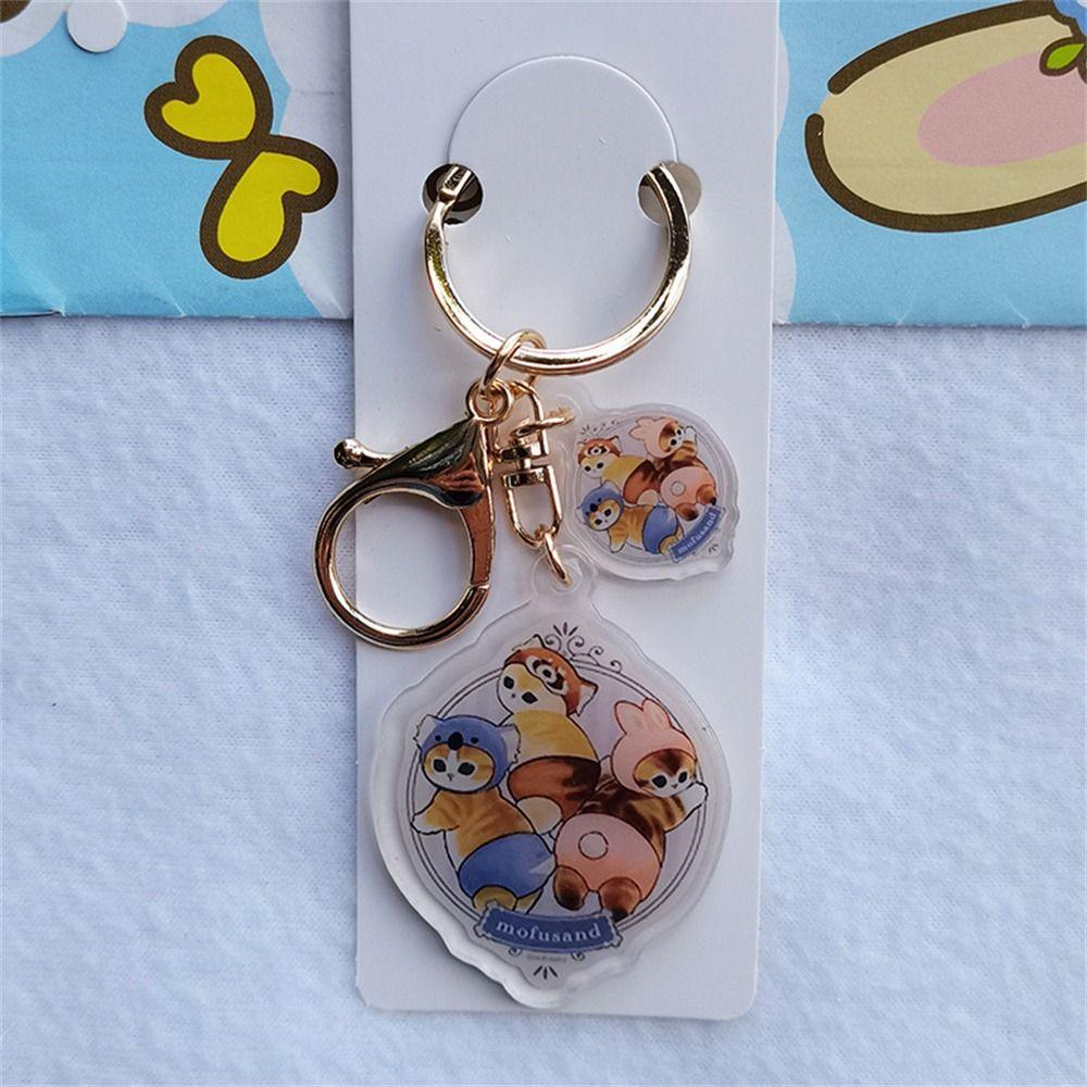 Прозрачный брелок для ключей в виде кошки, акриловый брелок в виде кошки, креативный брелок для ключей в виде собаки, подвеска на сумку