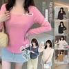 Eno Large Size Women's Pure Desire Bottoming Shirt Women's Autumn New Thin Top 340793+340775+410799