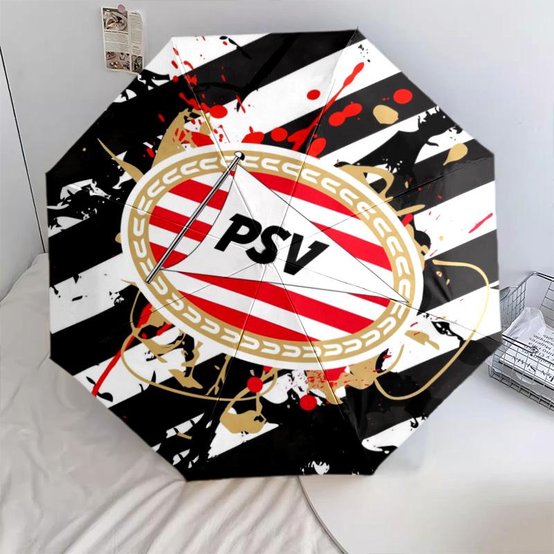 Зонт-трость PSV Eindhoven, автоматический, портативный и складной дизайн, 8 спиц, рождественский или день рождения.