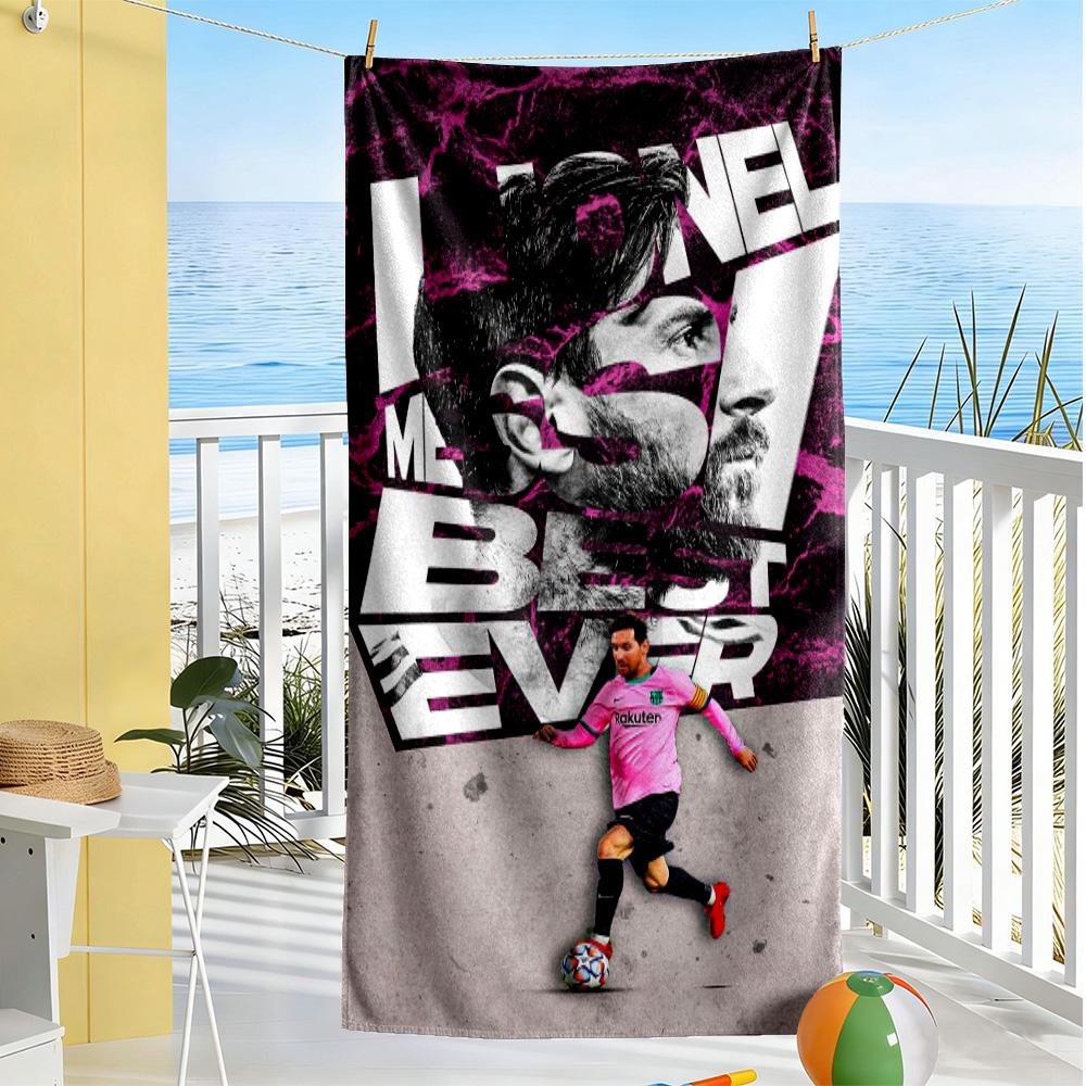 Messi No. 10 Beach Towel Super Soft & Absorbent Comfortable Lightweight Perfect for Traveling Yoga Camping and Swimming