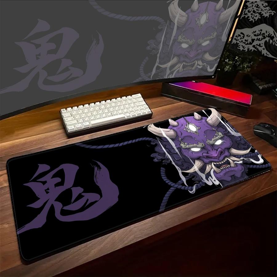 XXL Большие Японские Коврики для Мыши ONI Игровой Настольный Коврик для Мыши Кавайный Большой Настольный Коврик Аксессуары для Компьютерной Установки Настольные Коврики Игровой Коврик