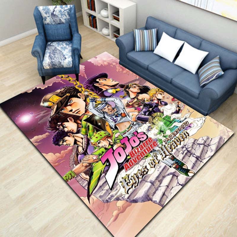 3D Классическое Аниме J-JoJo's Bizarre Adventure Игровой Ковер Кофейный Столик Гостиная Спальня Декор Противоскользящий Ковер Подарок