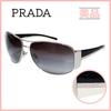 Б/у Солнцезащитные очки PRADA Черно-белые Серебристые Двухцветные Женские Мужские Унисекс Унисекс Чехол в комплекте