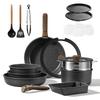 Frying Pan 20 Dishwasher Induction Cooktop Gas Stove PFOA and Other Harmful Substances Detachable Easy To Premium Grain Series Special Edition