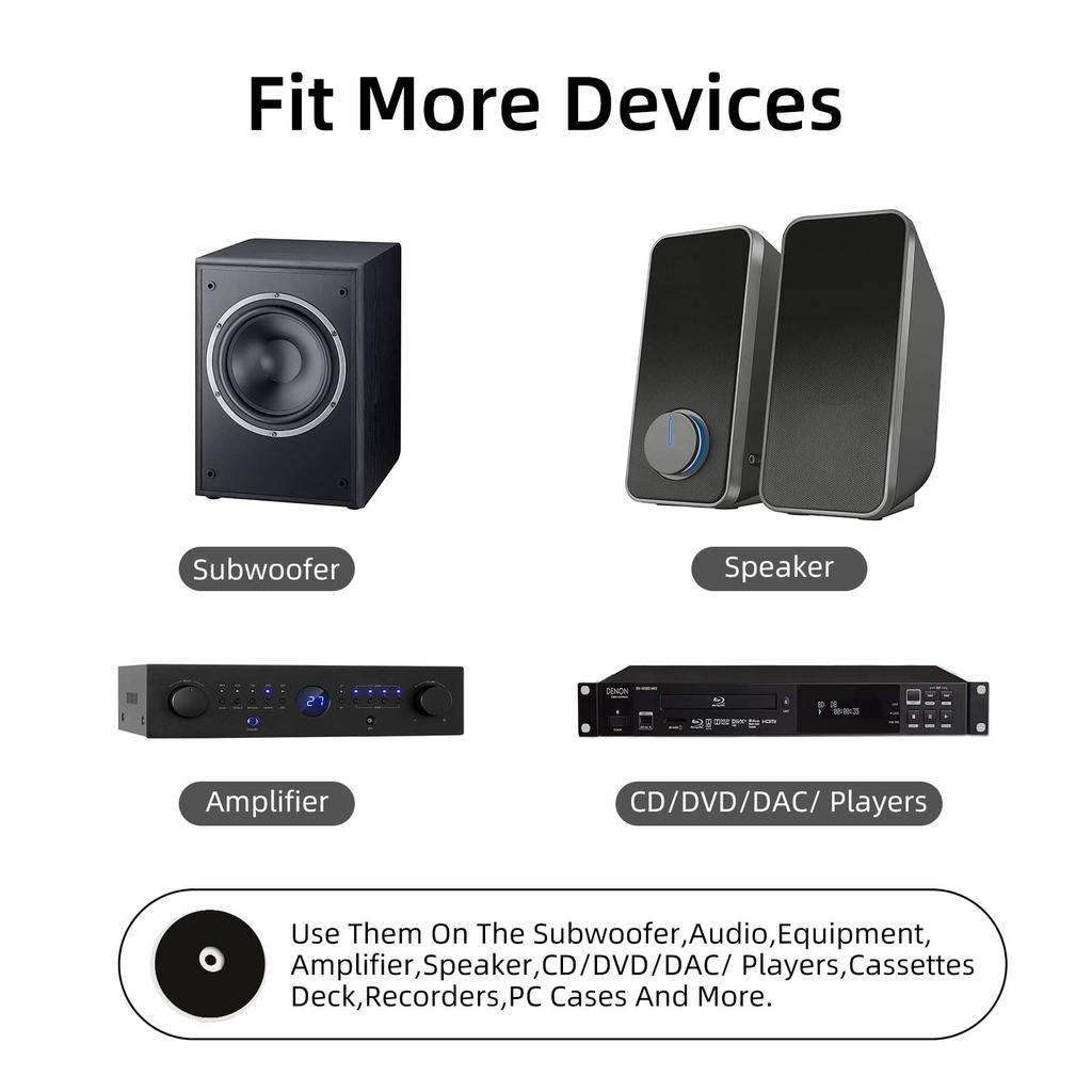 Monosaudio 4Pcs Insulator Speaker Audio Isolator Изготовлен из алюминия Изолятор динамика выдерживает вес 400 кг Включает кольцо Улучшает качество звука