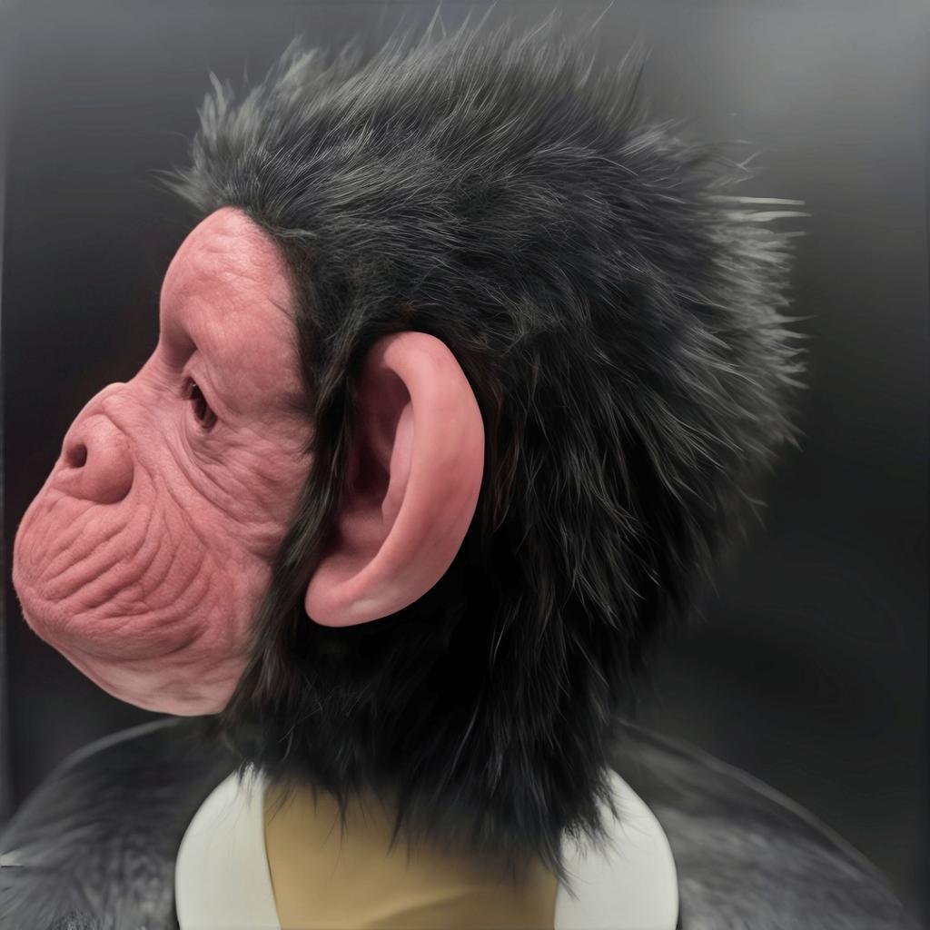 Trendy Big-Eared Monkey Mask for Halloween Photoshoots, Funny Animal Monkey Headgear, Can Be Labeled, Passed Quality Inspection