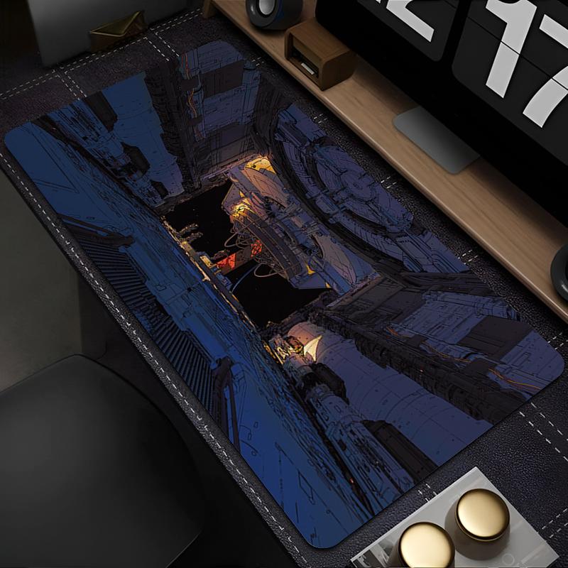 Игровой коврик Игровой коврик для мыши Компьютерный Космическое пространство Астронавты Коврик для мыши Нескользящий Натуральная резина Ковер Милый Настольный коврик для клавиатуры