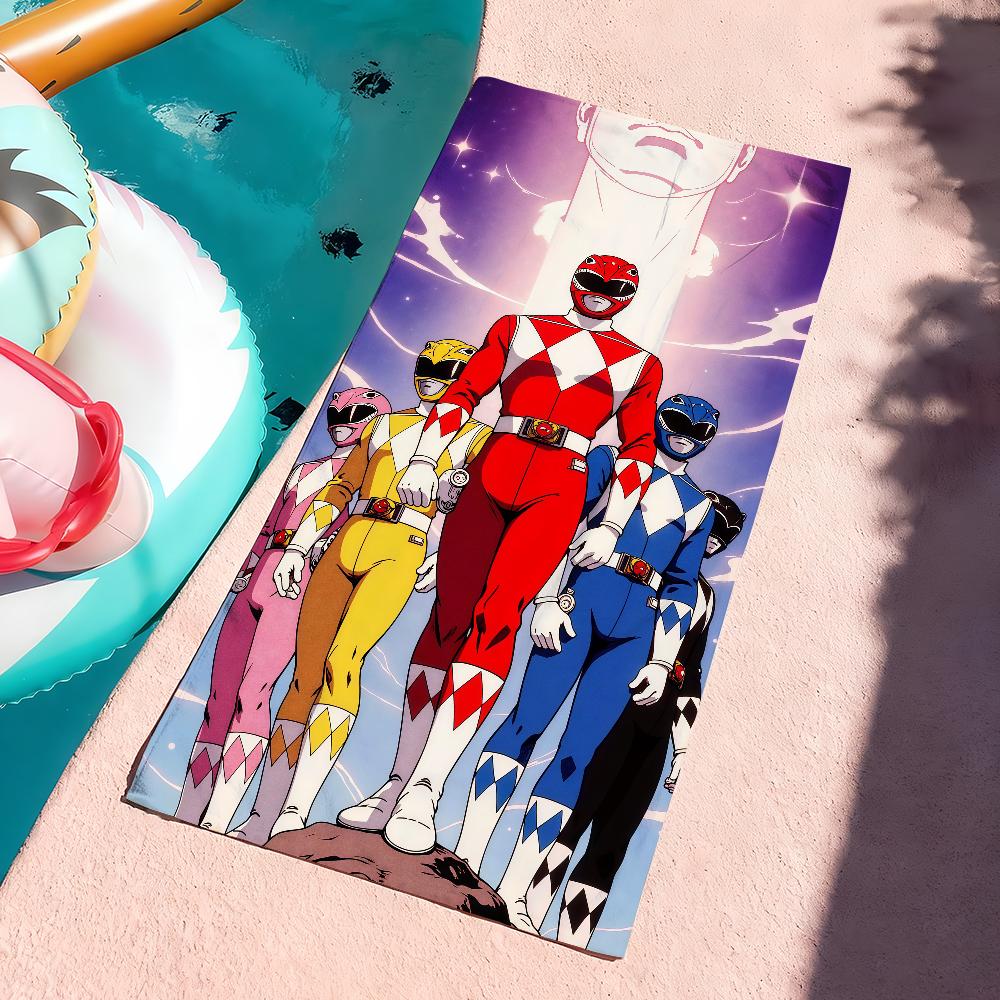 Фантастический мультфильм P-Power R-Rangers Полотенце Сушильное Полотенце для Ванны Подходит для Легкого Плавания Кемпинга Йоги Пляжа На Открытом Воздухе