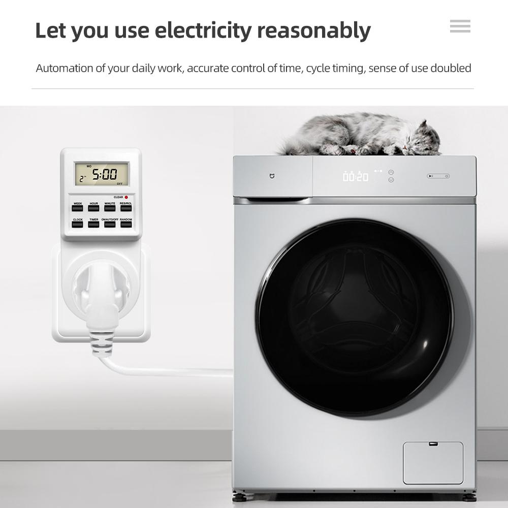 Электронный цифровой таймер-розетка 24-часовой циклический кухонный таймер розетка программируемая розетка с таймером вилка EU UK AU US BR FR IT