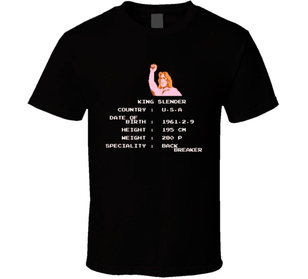 Cool Classic Nintendo Game Pro Wrestling King Slender Character Bio Video Game T