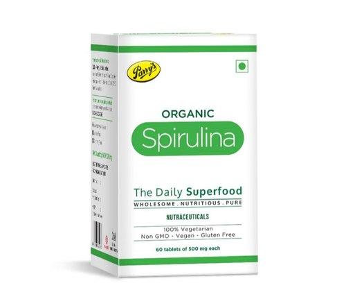 Спирулина (60 таб, 500 мг), Organic Spirulina Tablets, Parry Wellness