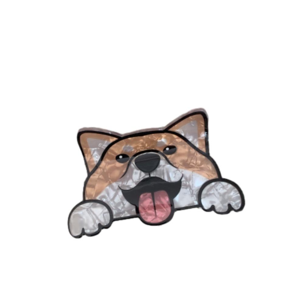 Acrylic Schnauzer Crab Clip Puppy Small Shark Clip Kawaii Cartoon Dog Hair Claw  Girls