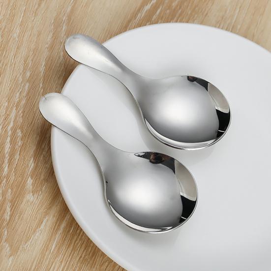 Мини-ложка из нержавеющей стали, ложка с короткой ручкой, ложка для мороженого, ложка для сухого молока для кухни, ресторана