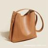 Large Capacity Bucket Genuine Leather Bag Single-shoulder Versatile Genuine Leather Crossbody Bag