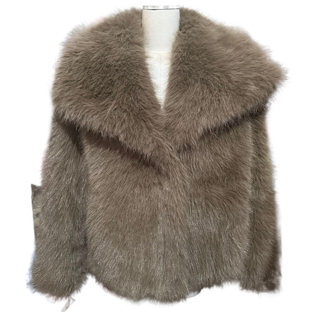 Женское осенне-зимнее пальто из искусственного меха, плюшевая пушистая женская куртка, новинка в верхней одежде, белое, красное, серое, черное, пальто из шерстяных смесей