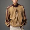 Adidas Originals Track Top Ss25 Knit Striped Stand Collar Sports Loose Multi Pocket Knitted Jacket Men Jacket KC2620