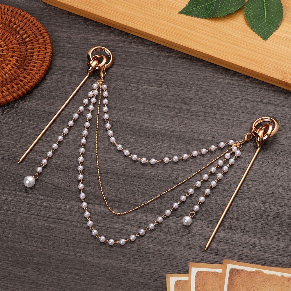 Подарок на вечеринку Жемчужные кисточки Аксессуары для волос Шпильки для волос Вилка для волос Двойные шпильки для волос Головной убор