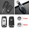 New 2026 14mm 11mm Aluminium Car Remote Key Badge Emblem Stickers For VW Golf GTI 5 7 Passat Scirocco Jetta B5 B6 Mk6 Polo Accessories 3d 5WE