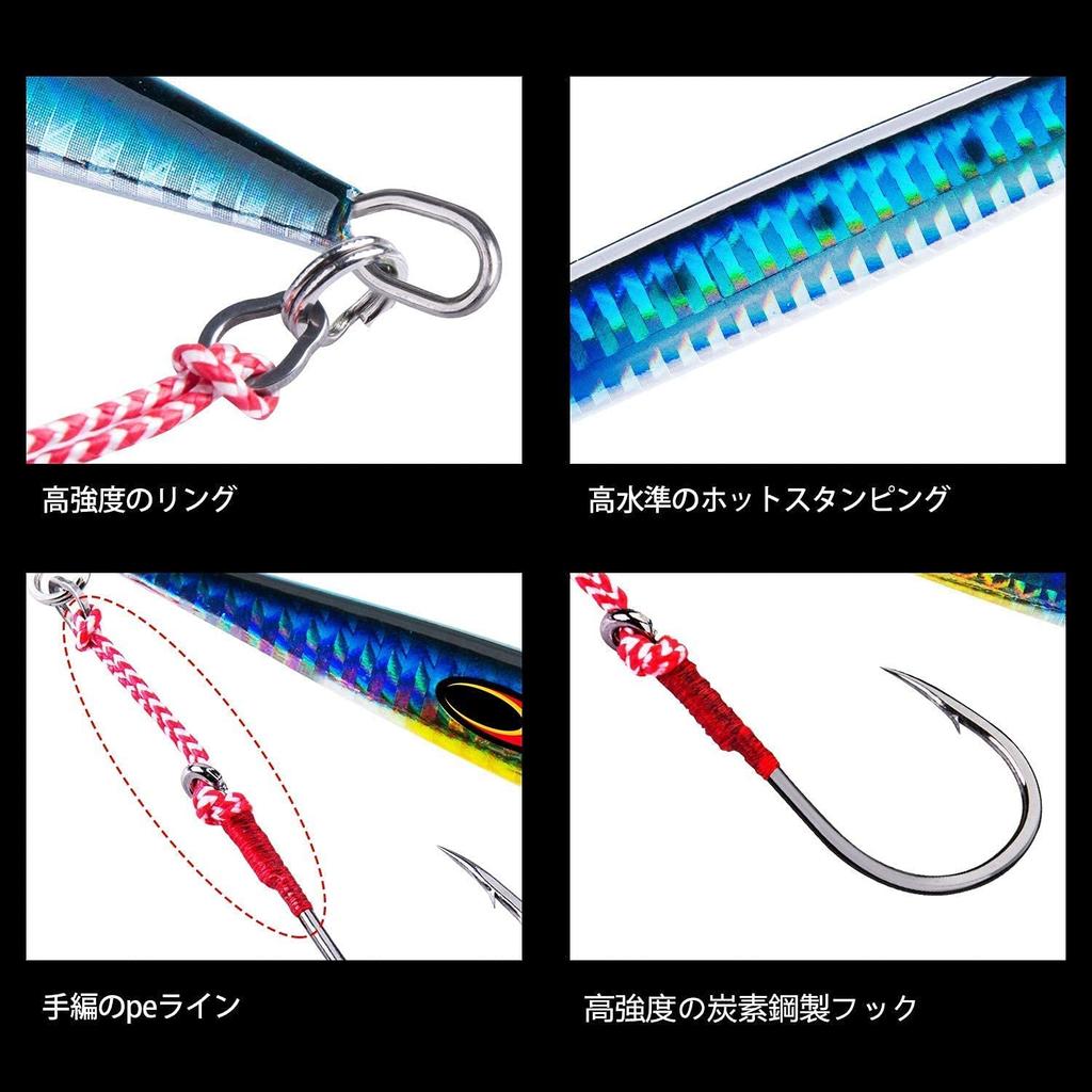 Набор металлических джигов Goture Приманка Оффшорный Джиг Паравертикальный Заброс Рыбалка 3 цвета 20г/30г/60г/80г/100г/150г Джиггинг/Джиггинг (Джиговый комплект, 200г)