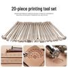 20-Piece DIY Leather Carving and Stamping Tool Set