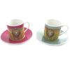 Lili Petrol [M9874] - Box of 2 Coffee Cups 'Lili Petrol' Pink Green (Chloé) - 5x6 Cm