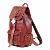 Genuine Goat Leather Large Men's Vintage Backpack Travel Rucksack Laptop Gym Bagc