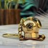 Handmade Brass Diving Helmet Keychain - Nautical Vintage Keyring, Best Gift
