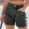 Женские однотонные джинсы Stretch Slim Fit Casual Fashion Denim Shorts