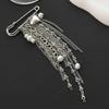 SHIXIN Multi-Layer Beaded Tassel Brooches Women Exquisite Heart Imitation Pearl Pendant Brooch Pin Versatile Clothing Accessory